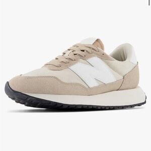 New Balance Beige and White Athletic Shoes
